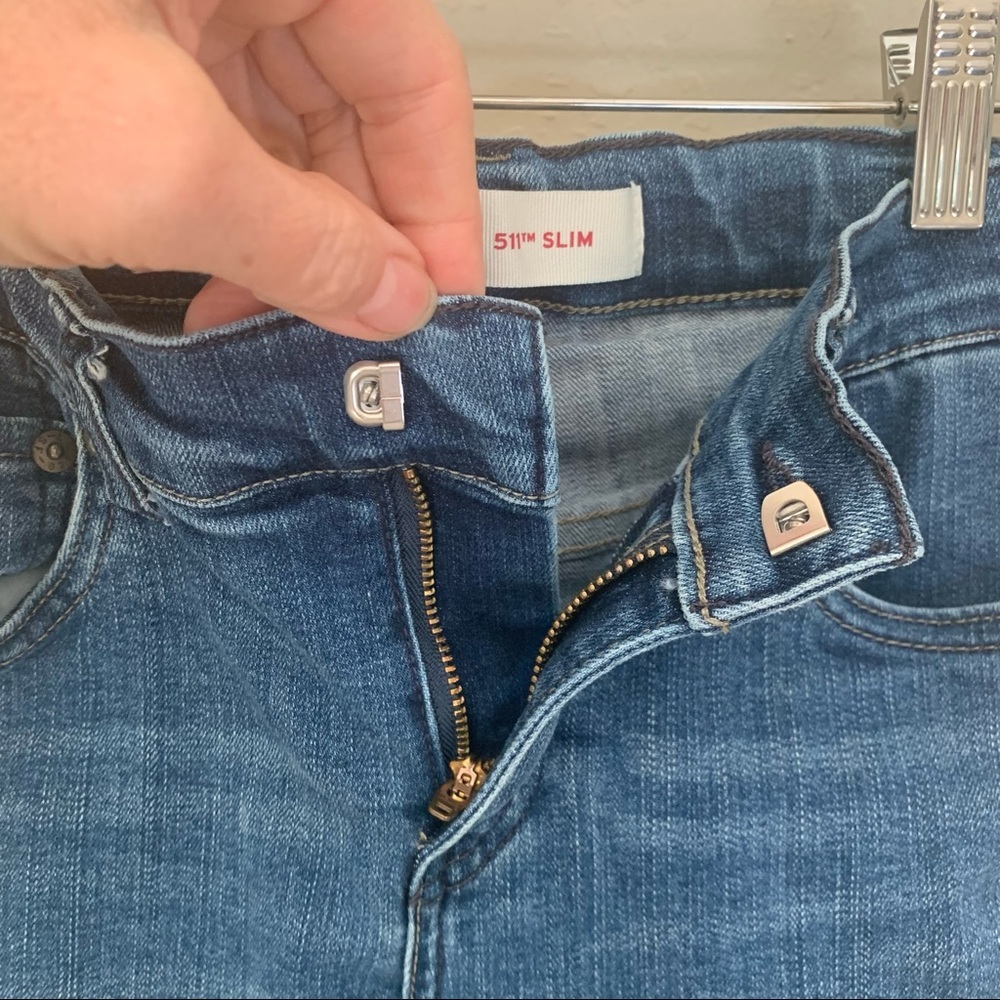 LEVI’S 511 Boys Slim Stretch Straight Leg Jeans Denim Size 10 - Picture 10 of 15